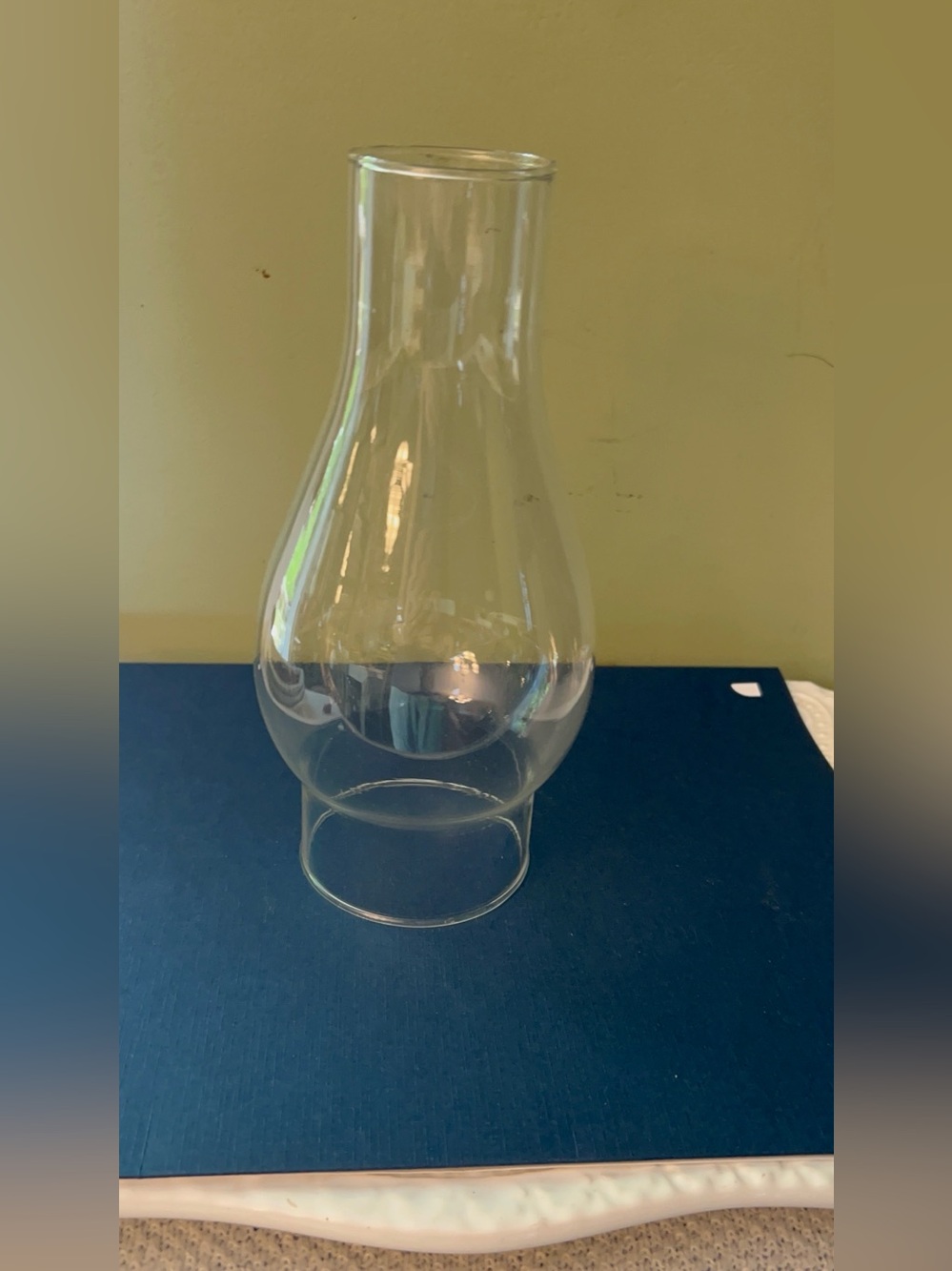 Clear Glass Hurricane Lamp Shade 8in Tall 2 inch diameter